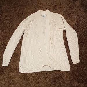 Calvin Klein S Open Front Light Pink Cardigan